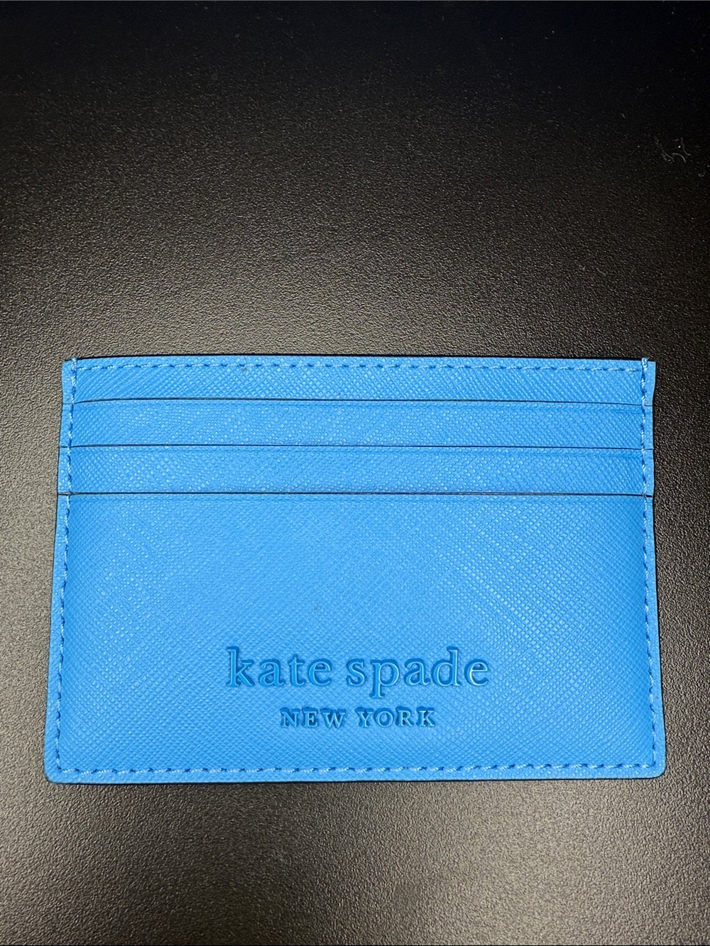 GORGEOUS KATE SPADE NEW YORK CAMERON MONOTONE OCEANSIDE SMALL SLIM CARD HOLDER